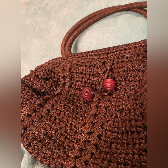 Unbranded Hand Made in Ecuador Crochet Brown Bag. NWOT Zip Closure. - Picture 12 of 12